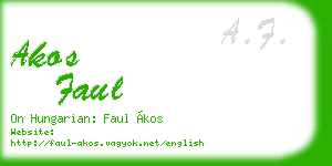 akos faul business card